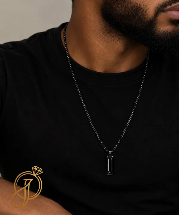 Obsidian Bar Necklace